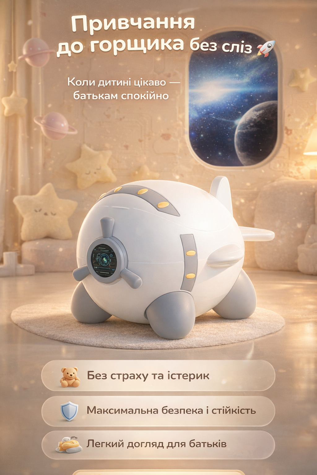 Дитячий горщик-літак